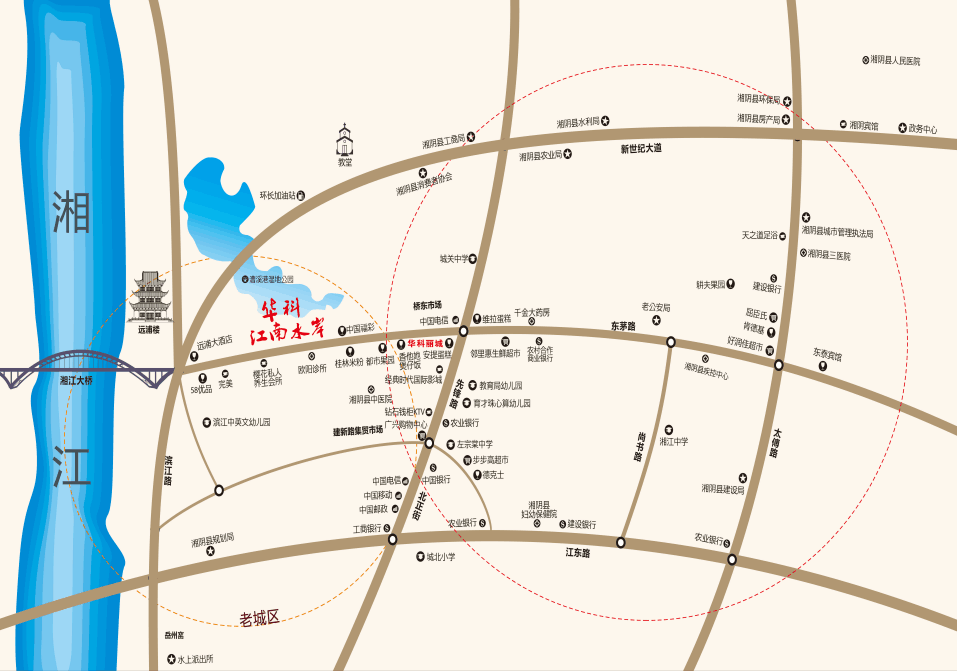 华科江南水岸项目位于湘阴县东茅路安富家园一栋