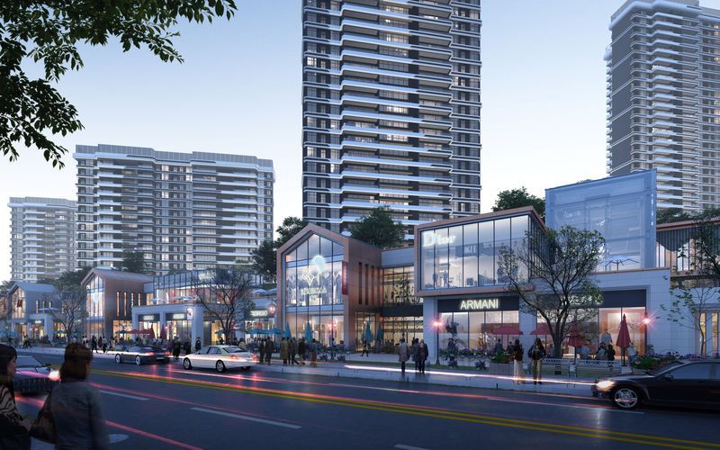 颐华城翡翠湾项目位于平江县平江大道与育才路交叉口东北角