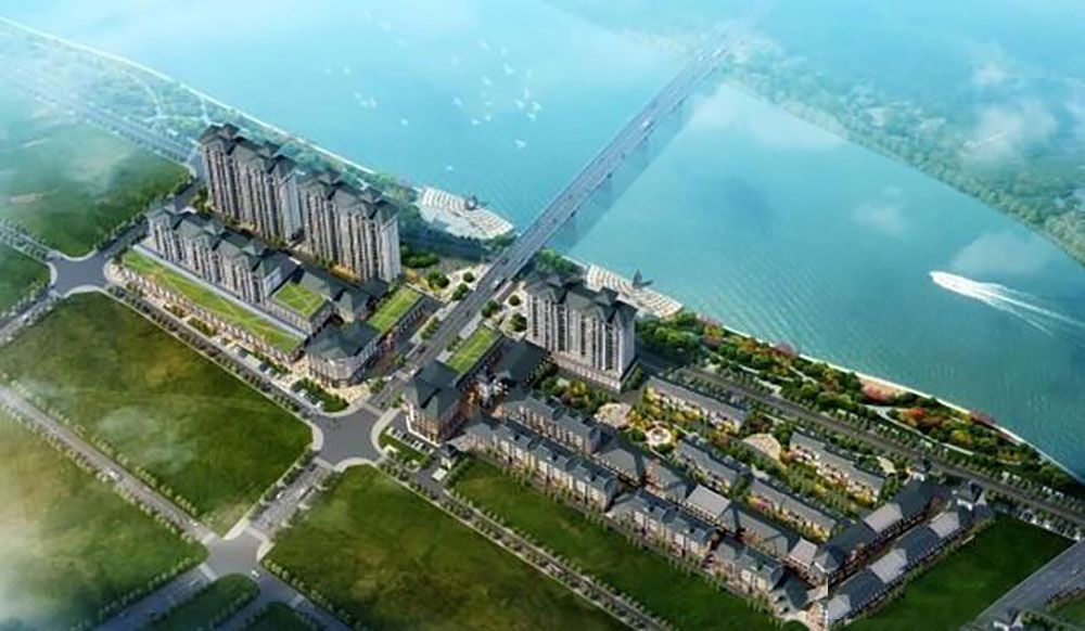 伍市滨江小镇项目位于平江岳阳市平江县伍市镇平汨大桥两侧