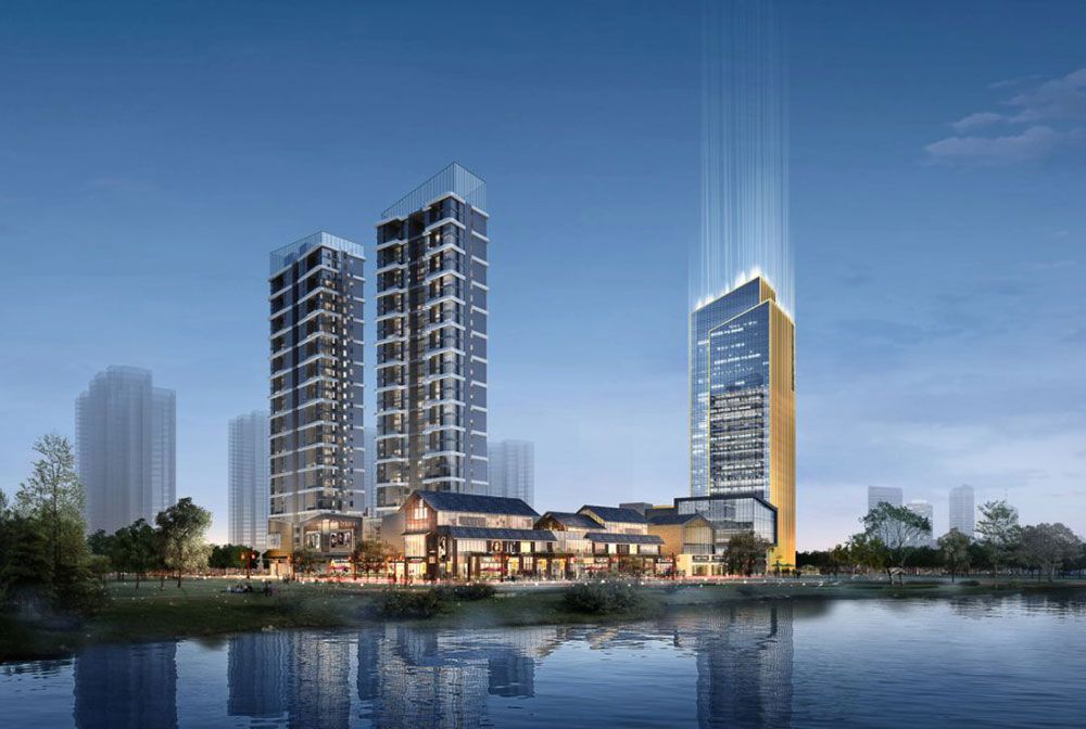 天汇华熙公园里项目位于罗城大道与环湖南路的交汇处