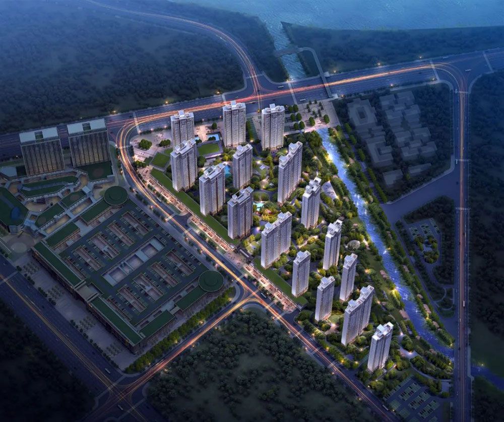 友阿悦玺项目位于汨罗市汨罗江大道与友谊河交汇处