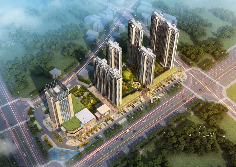 荣元悦府项目位于汨罗市高泉新区屈原北路汽车总站对面