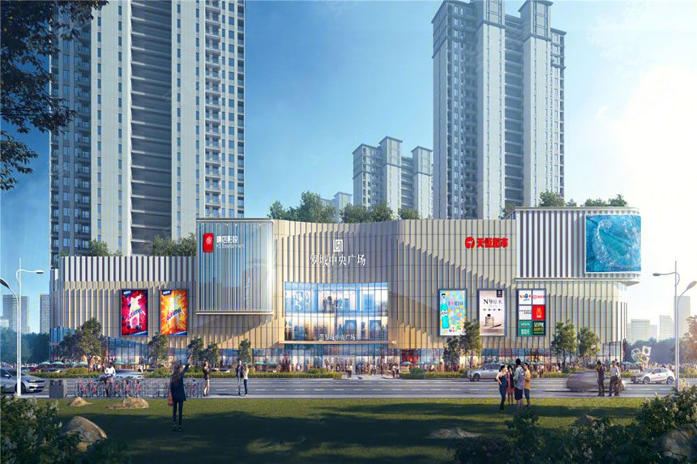罗城中央广场项目位于罗城大道与友谊河交汇处