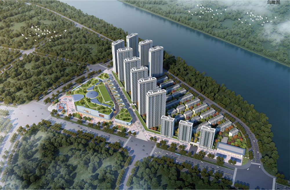 东华滨江新城项目位于汨罗江大道与友谊河交汇处