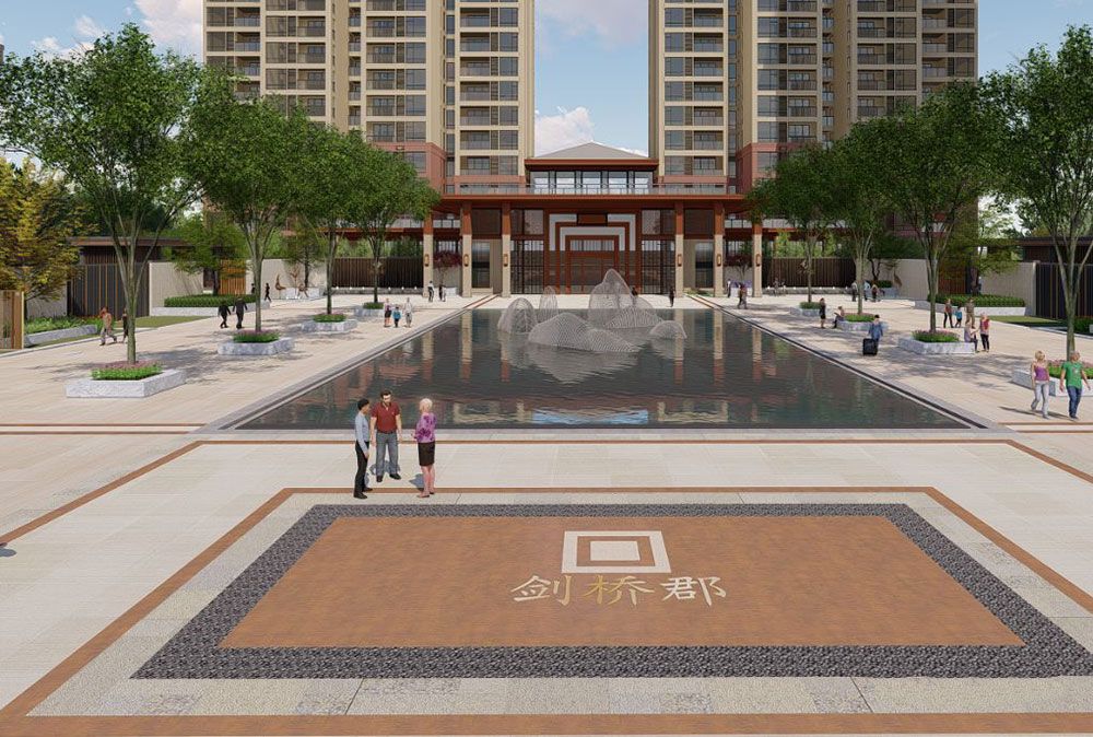 剑桥郡项目位于临湘市湘北大道与城中南路交汇处（临湘市第一中学西侧）