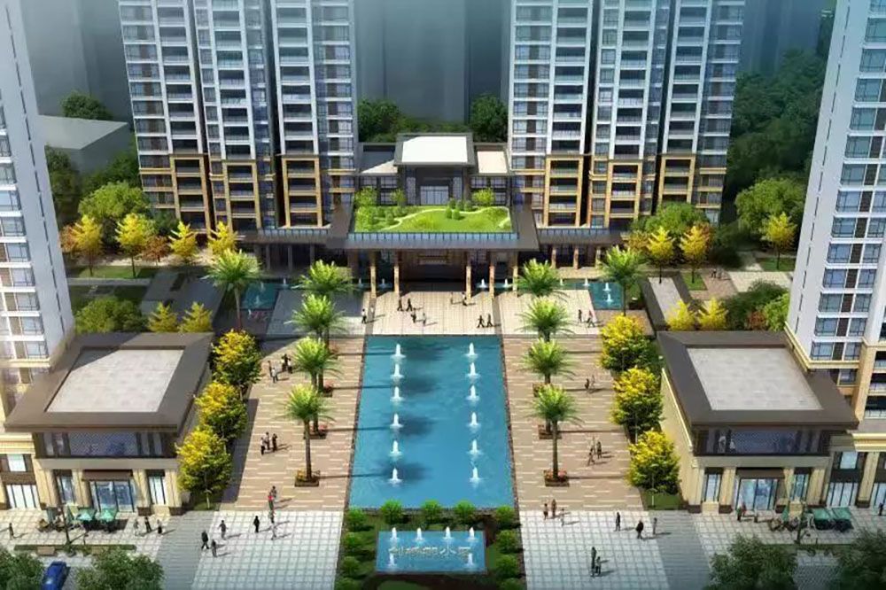 剑桥郡项目位于临湘市湘北大道与城中南路交汇处（临湘市第一中学西侧）