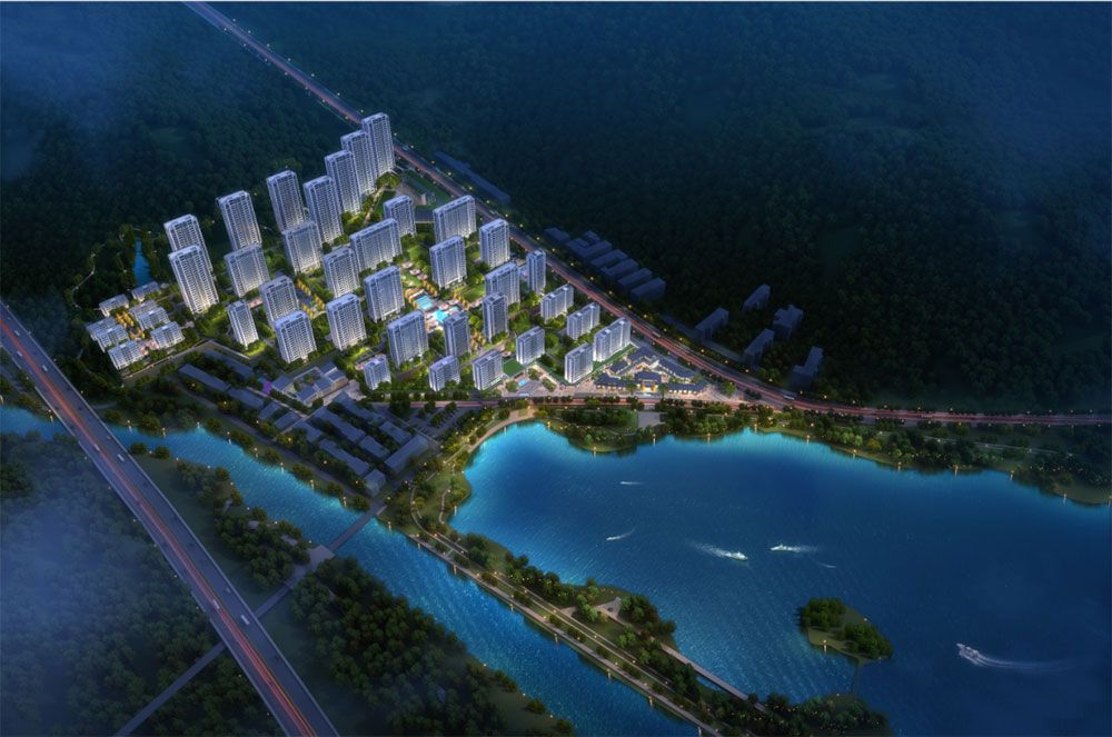 桂语江南项目位于临湘市临桃公路与石咀路交界处（白云湖南岸）