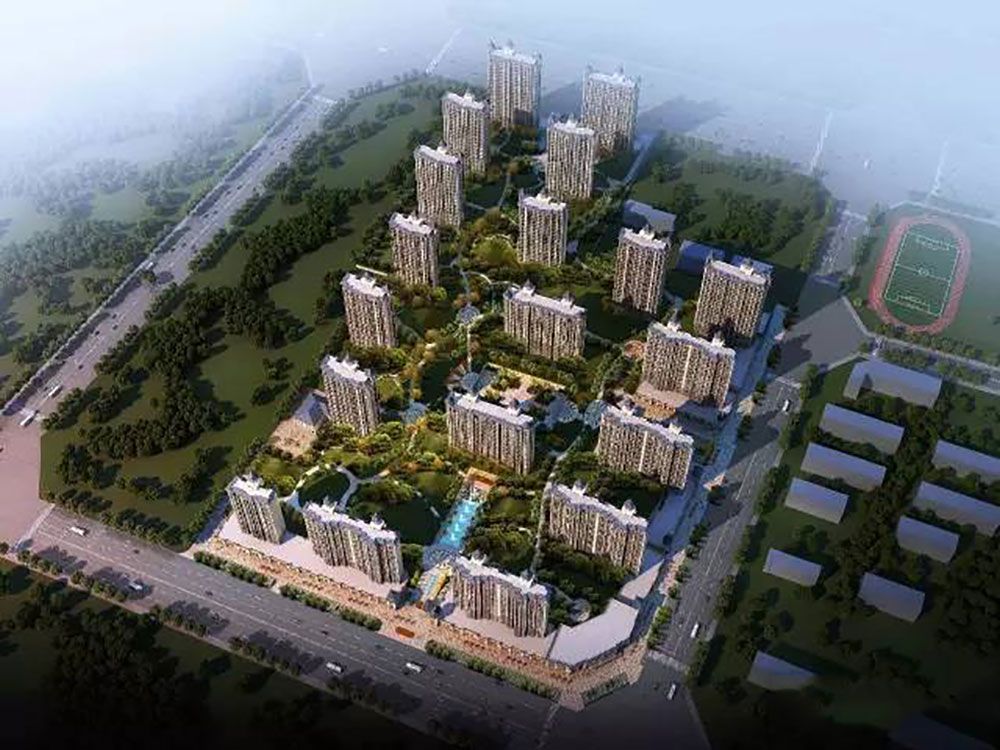 君山壹号项目位于岳阳君山区经二路与创业路交汇处