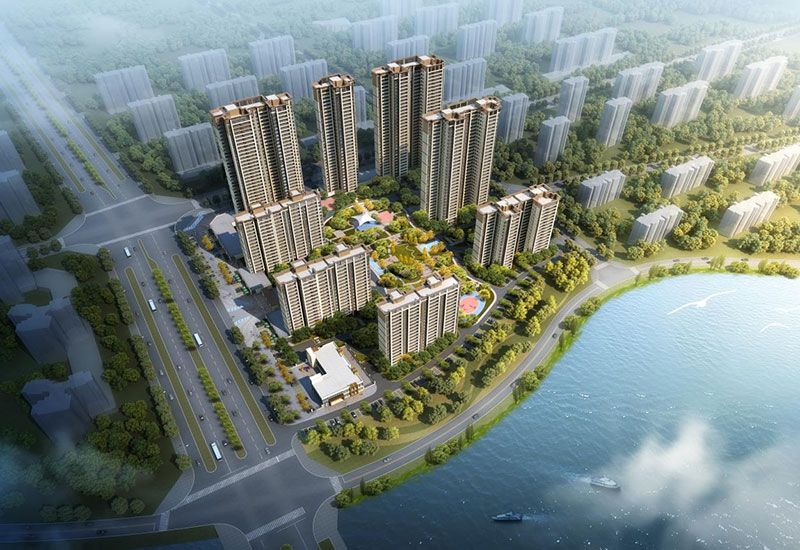 盛世新城隆源项目位于华容县人民南路与湖北路交汇处东南角