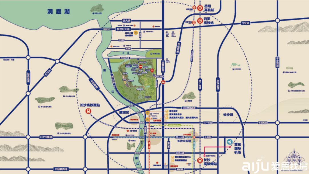 洋沙小镇君澜湾项目位于湘阴新区国家4A洋沙湖旅游景区