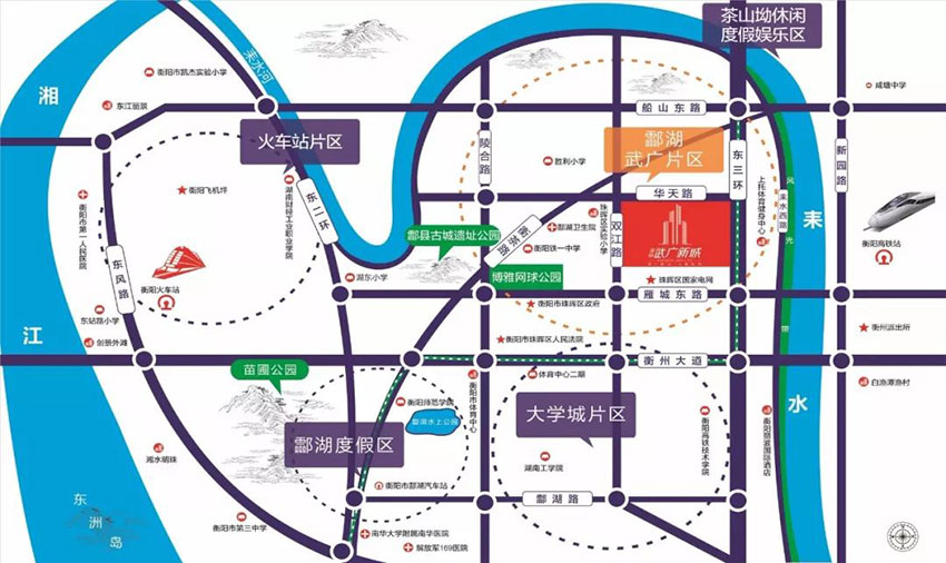 金钟武广新城项目位于珠晖区东三环与雁城东路交汇处