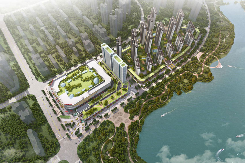 酃湖万达广场项目位于珠晖区衡州大道东（酃湖公园旁）