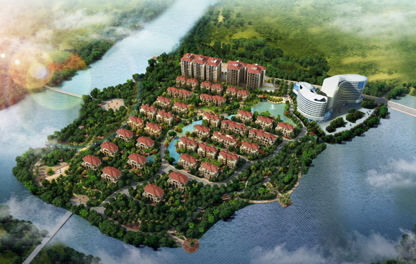 雁栖湖玫瑰园项目位于石鼓区蒸阳北路路玫瑰园大桥畔