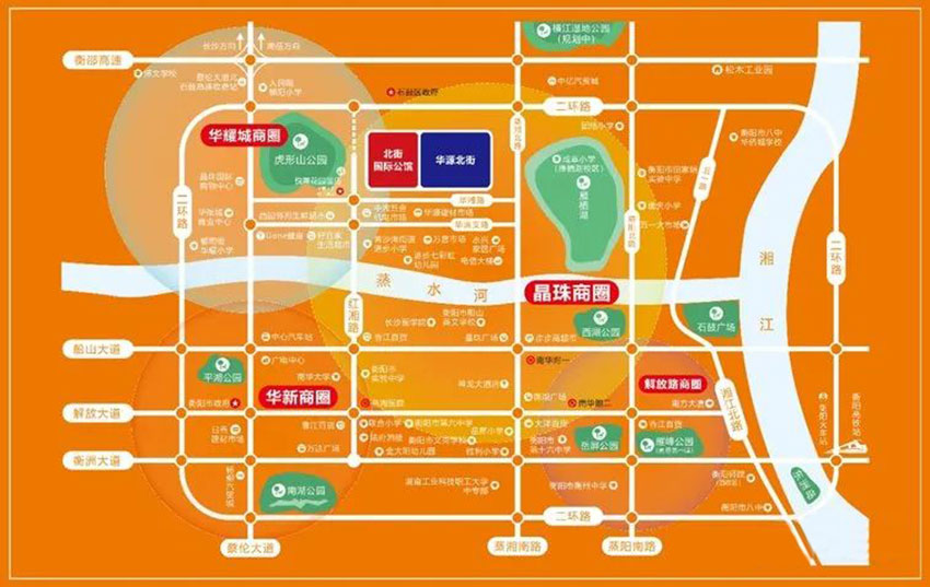 北街国际公馆项目位于石鼓区蒸湘北路240号（华源市场北门）