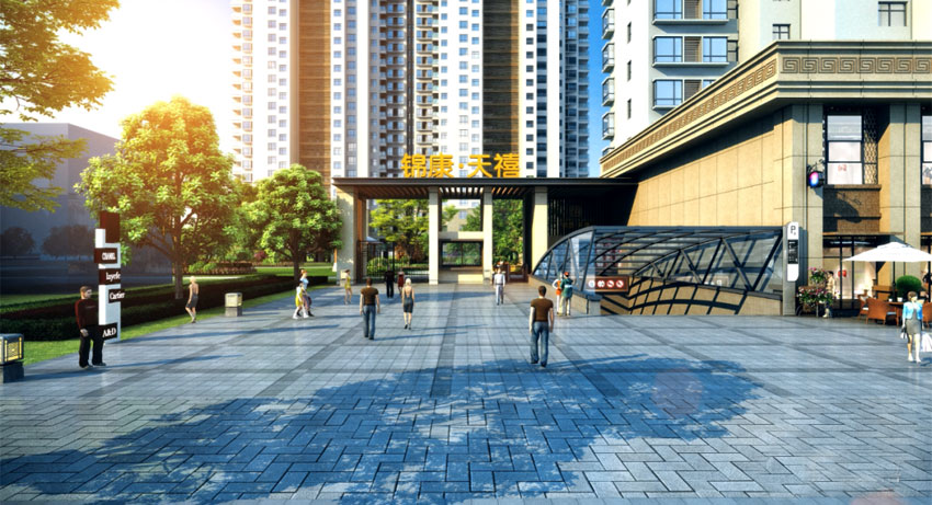 锦康天禧项目位于临湘市路中万和大酒店对面