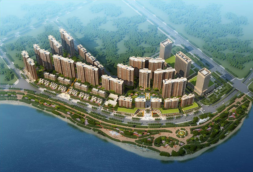 国贸前海湾项目位于蒸湘区华新解放大道蒸水西岸
