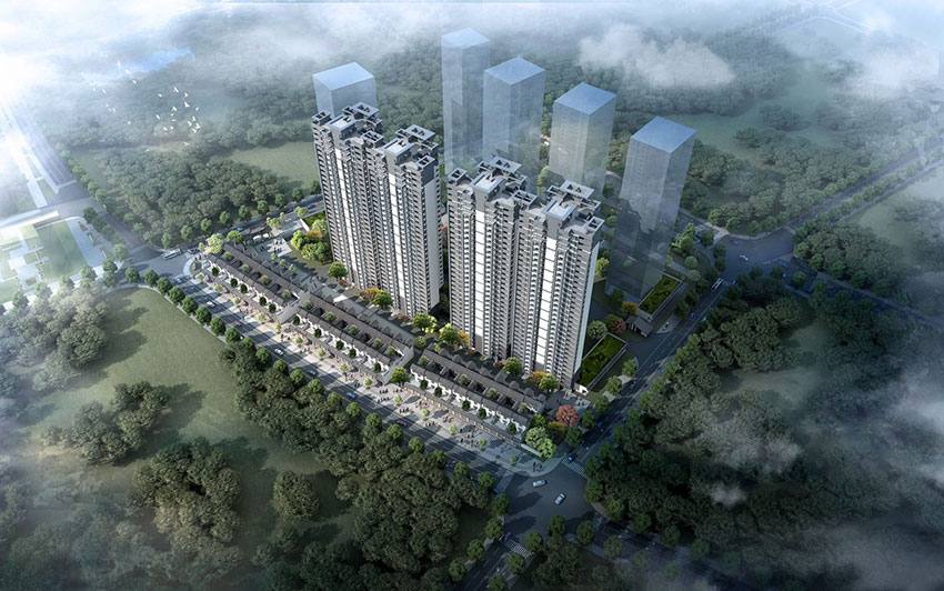 珠江和院项目位于蒸湘区陆家新区风顺西路与新桥路交汇处