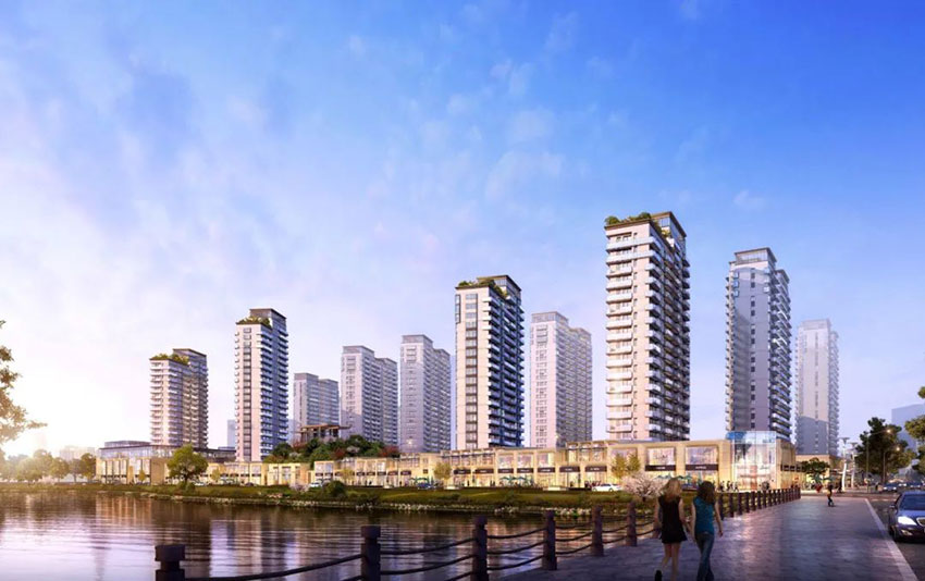 高新现代城项目位于蒸湘区陆家新区中央大道与临水路交汇处