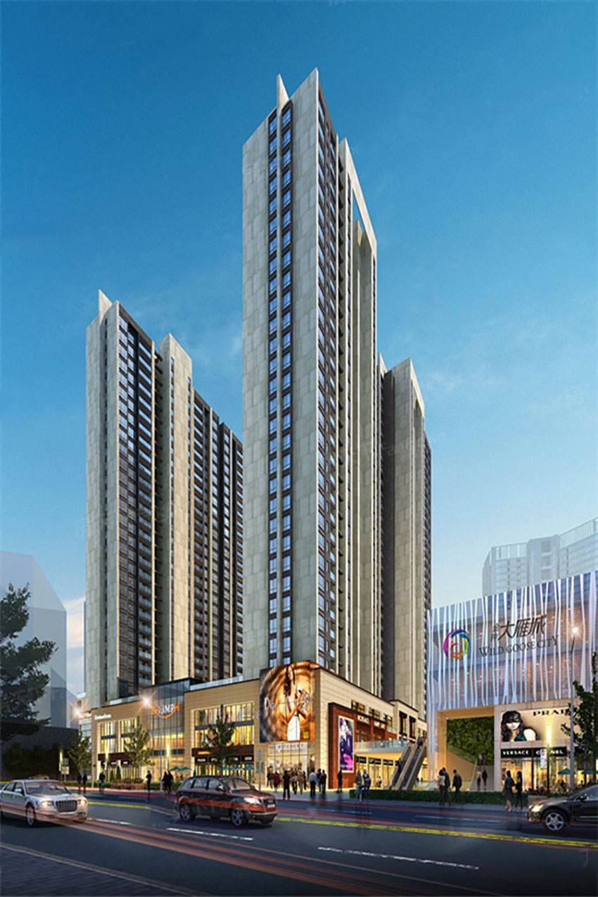 金钟大雁城项目位于蒸湘区船山大道与西合路交汇处