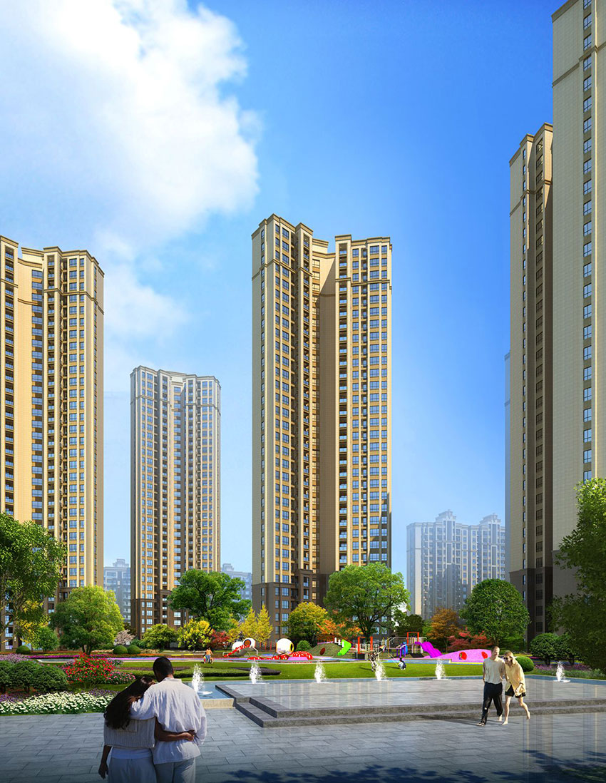 天酬九里晴川项目位于蒸湘区解放西路蒸水河西畔500米