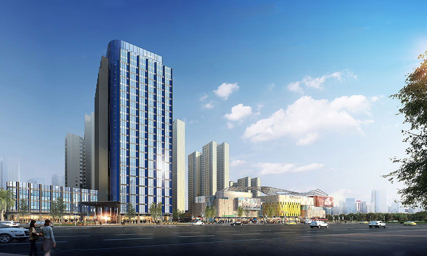 银泰城项目位于蒸湘区湖南衡阳华新开发区华新大道43号