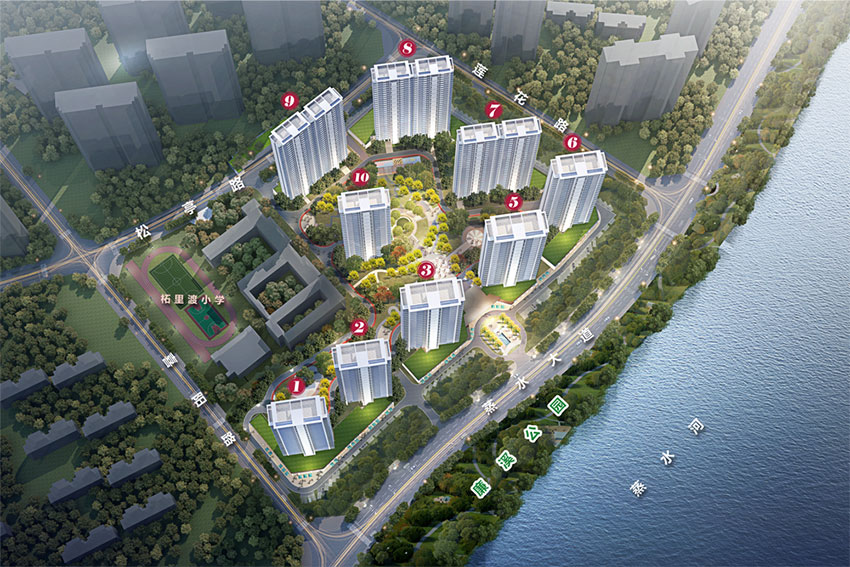 融冠云城项目位于蒸湘区蒸水南路柘里渡小学旁