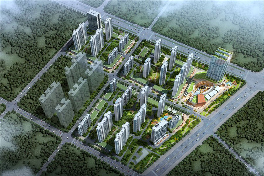 碧桂园衡中心项目位于蒸湘区华新大道与船山大道交汇处