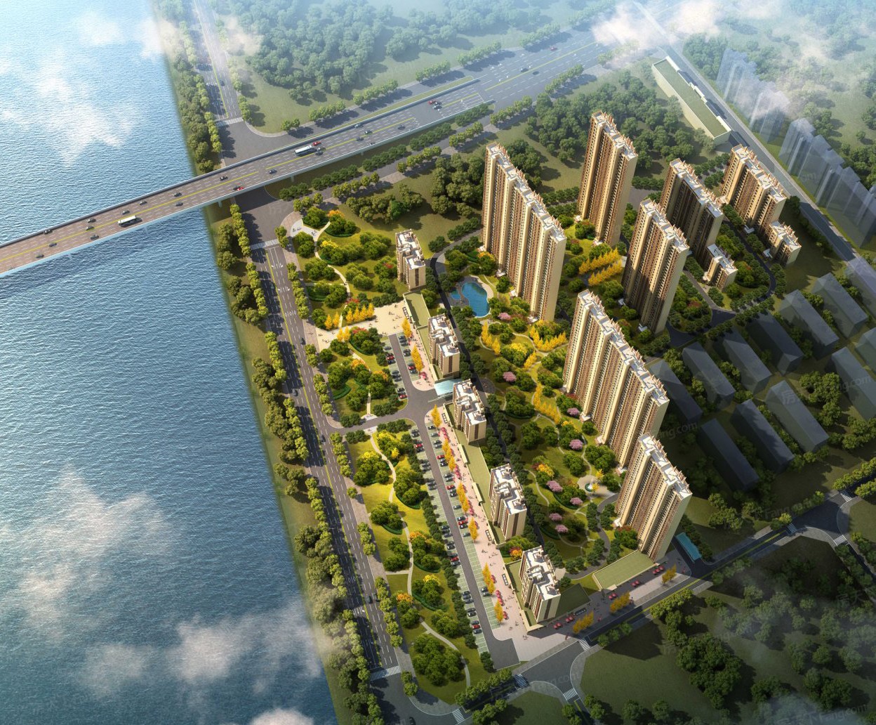 碧桂园盛棠项目位于蒸湘区长丰大道与蒸水南路交汇处