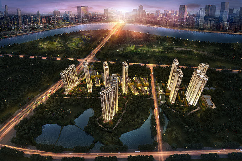 金钟美墅湾项目位于蒸湘区船山西路蒸水西岸