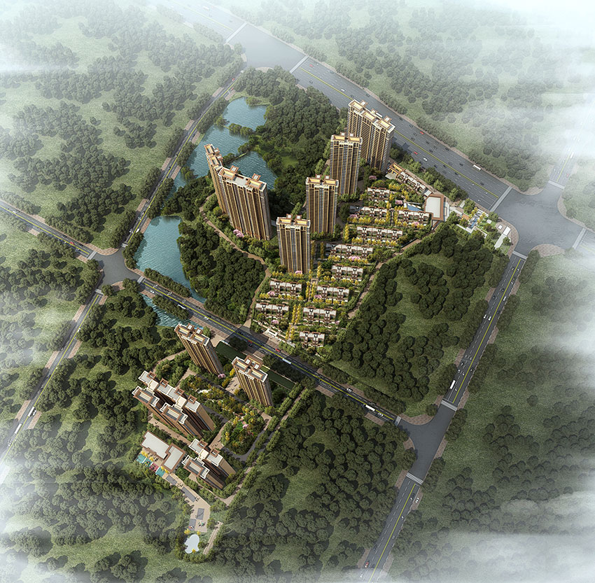 金钟美墅湾项目位于蒸湘区船山西路蒸水西岸