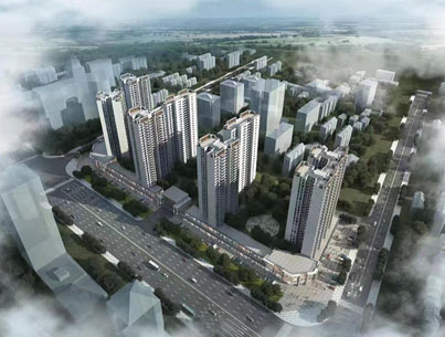 飞翔御府项目位于衡阳县西渡镇海英大道与联胜路交叉处西南角