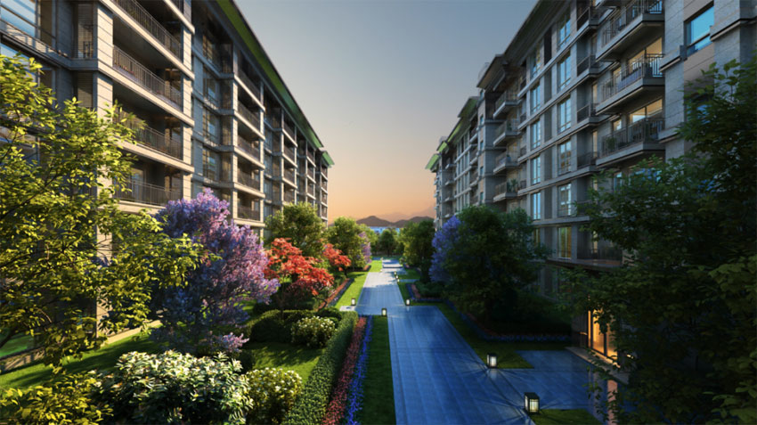 金钟岳府项目位于南岳区南山街与禹王路交叉口北