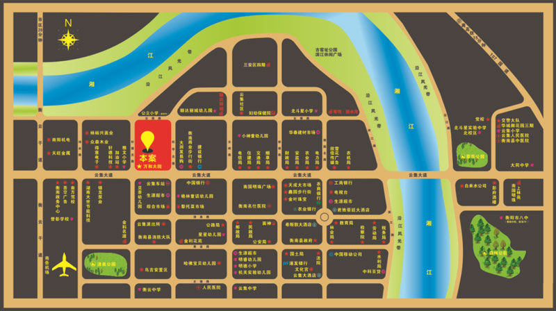 万和大院项目位于衡南县云集大道与安融路交汇处（雅文小学左侧）