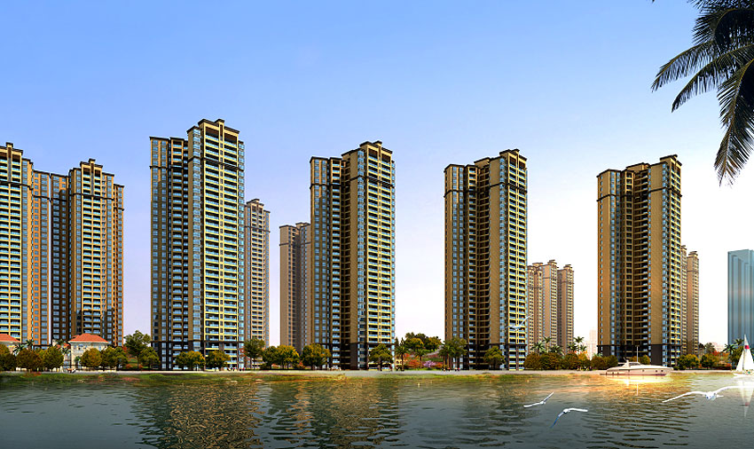 恒建紫金湾项目位于衡东城关镇洣江大道金堰广场西侧