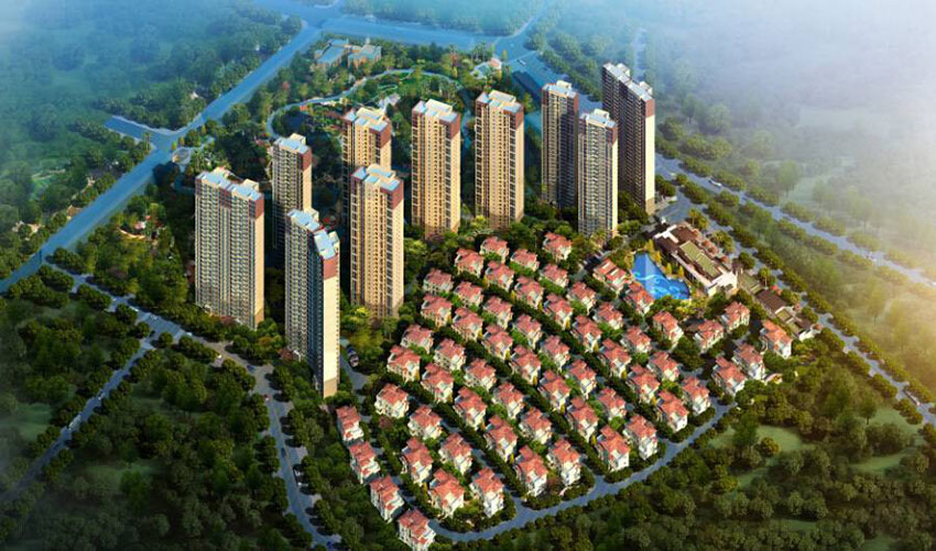 碧桂园项目位于祁东县洪桥镇竹苑路南侧