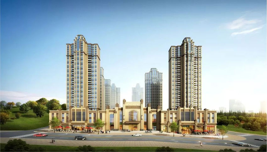 金鼎江山项目位于祁东县竹苑路与楚杰路交汇处（县政府向东500米）