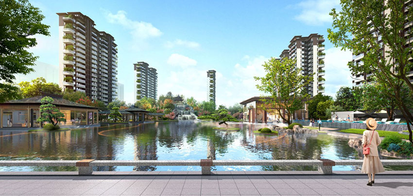 新水云轩桃花源二期项目位于祁东县高铁新区圣云大道与黄星路交汇处