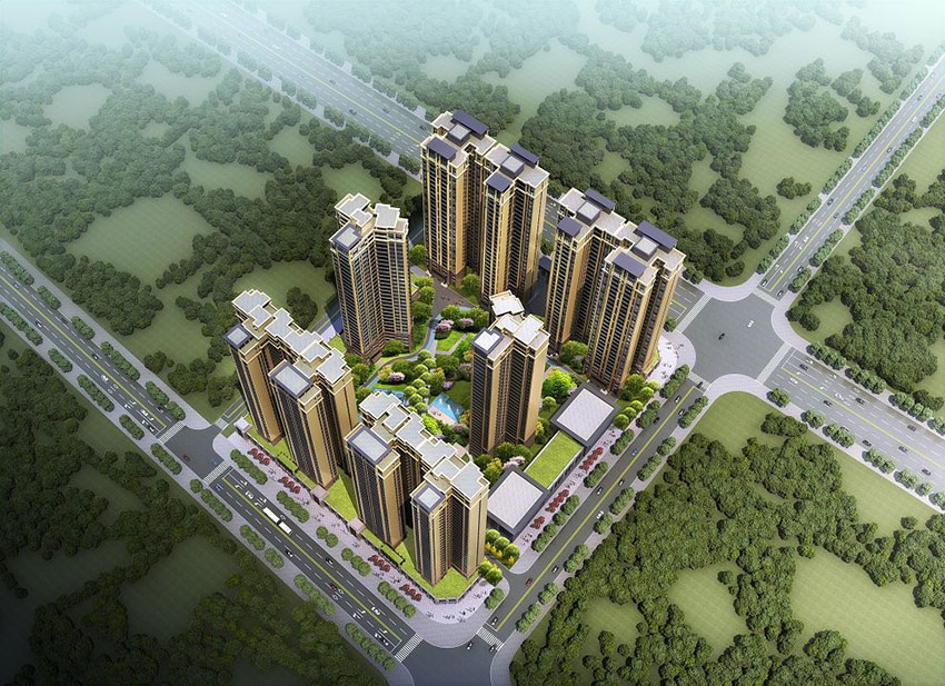 金泰新时代项目位于祁东县竹苑路与朝阳路西南交汇处