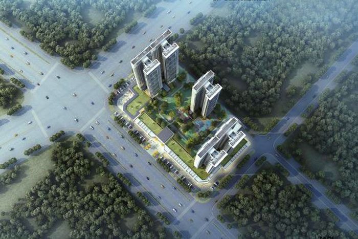 金色江湾项目位于耒阳市迎宾大道与东二路交汇处