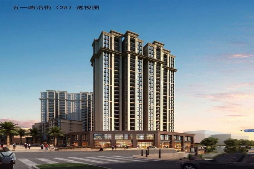 外滩公馆项目位于耒阳市五一中路90号