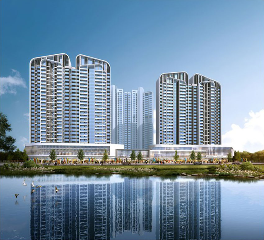 合兴顺湖城项目位于耒阳市武广新城耒阳西站顺湖公园南侧