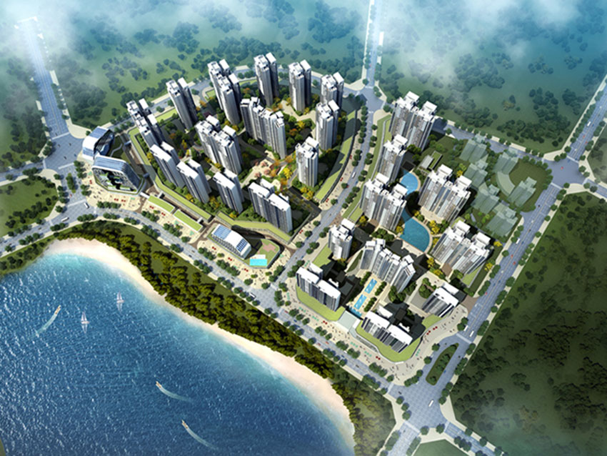 合兴顺湖城项目位于耒阳市武广新城耒阳西站顺湖公园南侧