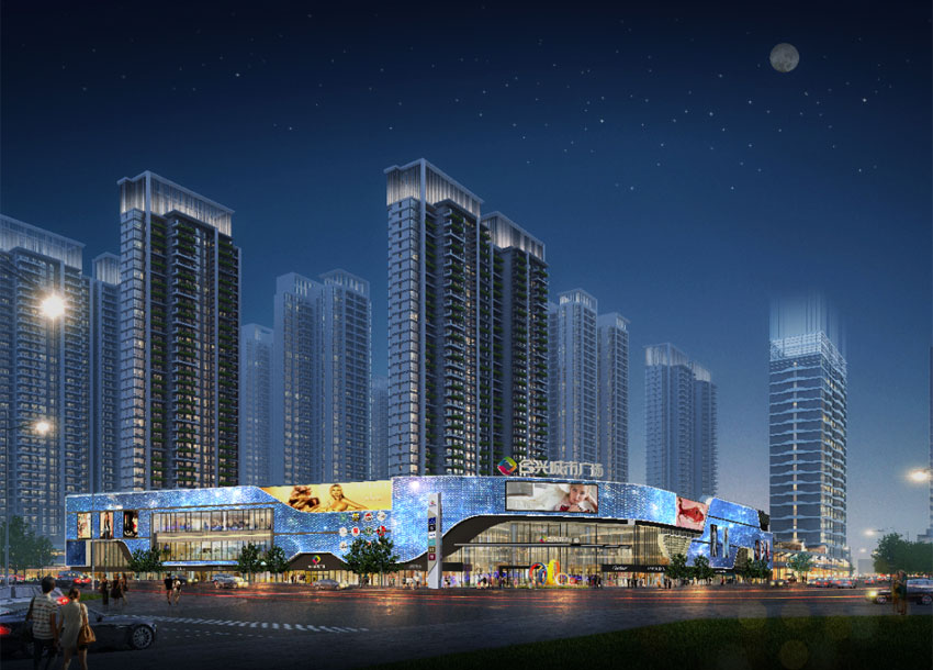 合兴中心城项目位于耒阳107国道与新城一路交汇处