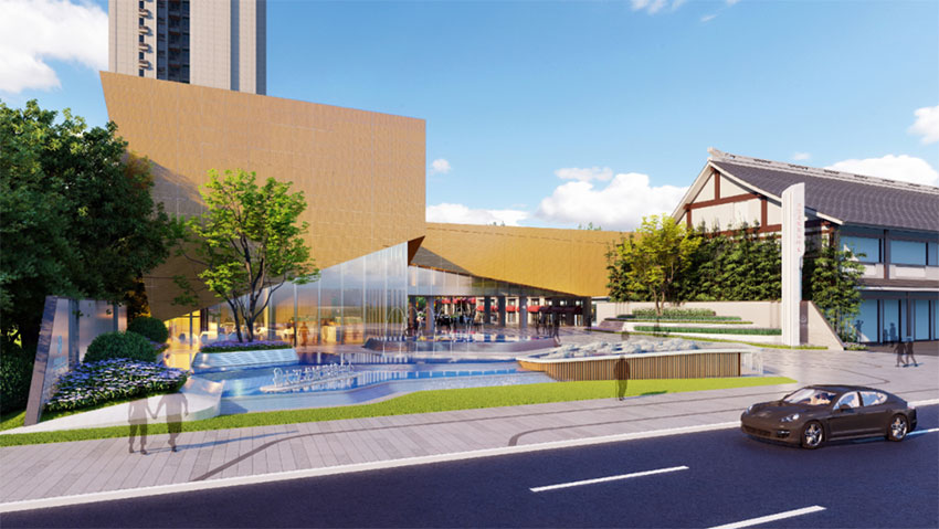 大汉龙城项目位于耒阳市五里牌街道107国道旁（金华二校斜对面）