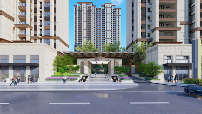 大汉龙城项目位于耒阳市五里牌街道107国道旁（金华二校斜对面）