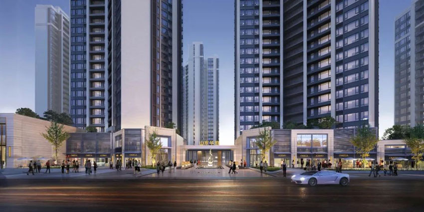 山水华庭项目位于耒阳市西湖南路樟隍岭公园对面