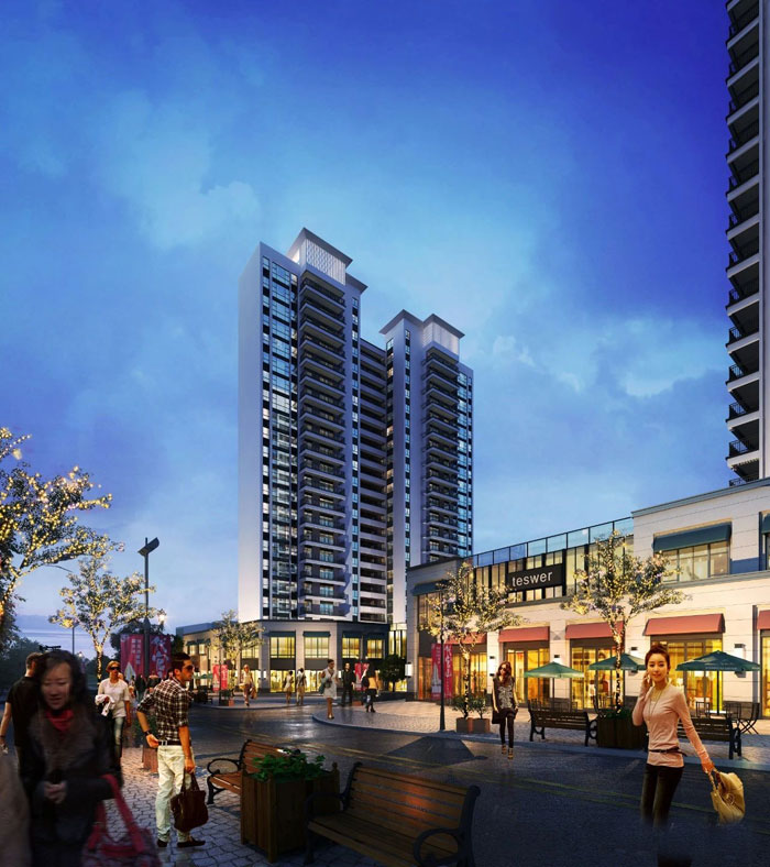 外滩锦宸项目位于耒阳市白云路54潮街入口处