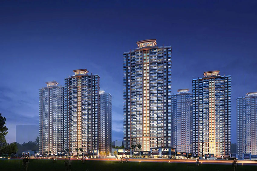 景业山湖湾项目位于荷塘金山新城荷塘大道与金城路交汇处