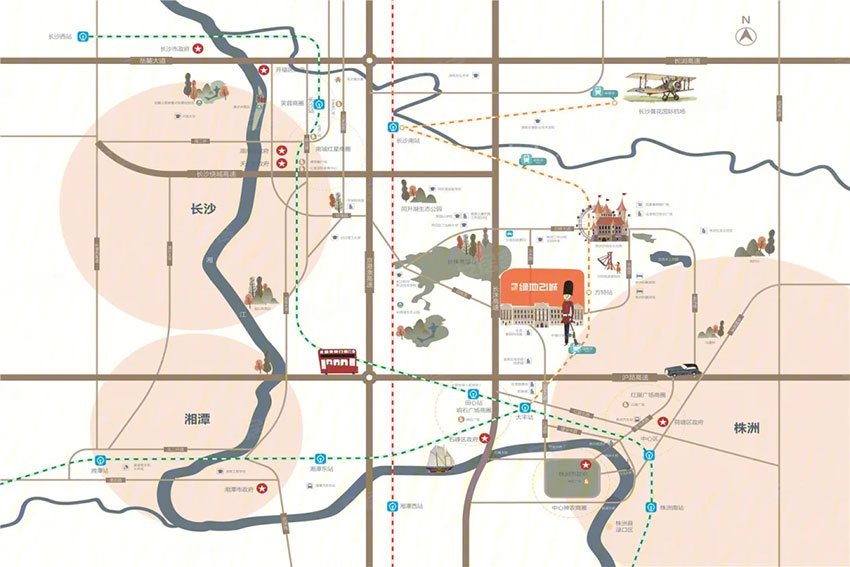 绿地21城项目位于云龙示范区云水路与云田路交汇处（方特欢乐世界西侧）