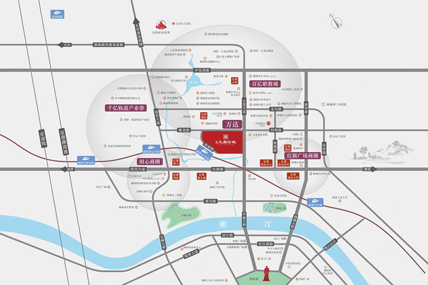 亿都九里云珑项目位于云龙示范区云龙大道与藏龙路交汇处